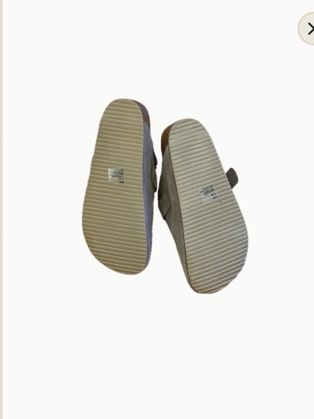 New Yellow Box taupe beige gen suede wedge clog mule slide 7.5 - Picture 4 of 4